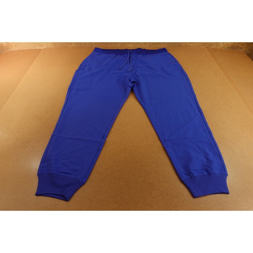 Mandala Womens Size 2XL Galaxy Blue High Waisted Jogger‎ Scrub Pants NWT
